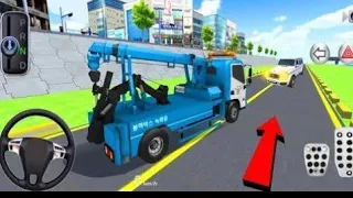 3D Driving Class #22: Real City Driving Police Van and Tow Truck Vs Train - Android Game Play#555
