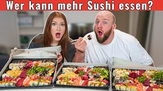 Wer kann MEHR Sushi essen?! 😱😱 #AllYouCanSushi 😬🔥 gegen @MrsSuperSophia