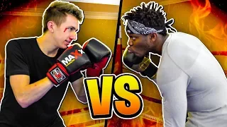 BOXING KSI IN THE SIDEMEN HOUSE!