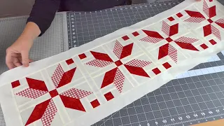 no 114 🎅How to sew a patchwork new nordic star christmas table runner ?