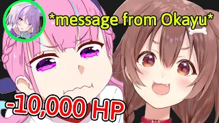 Korone 'Accidentally' Plays the Wrong Message From Okayu, Aqua Suffers Critical Damage [Hololive]