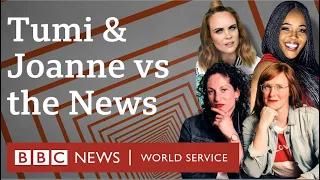 Tumi Morake and Joanne McNally in Comedians vs the News - BBC World Service