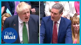 Boris Johnson and Keir Starmer tear into each other after no confidence vote | PMQs