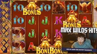 I hit MAX WILDS in a $10,000 BONUS on MIGHT OF RA! W/@Fossy (STAKE)