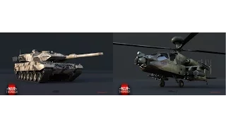 War Thunder April Fools (2017) Test Event: Leopard 2A5 and GM-64 Apache Gameplay