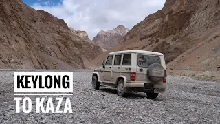 Keylong to Kaza | Water Crossings | Landslide in Spiti Valley | Drone Shots | Mahindra Bolero