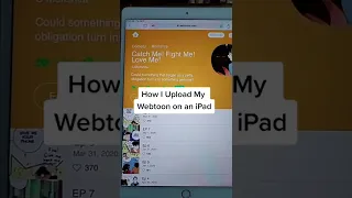 How I upload my webtoon on an ipad/iphone || Webtoon Tutorial #shorts