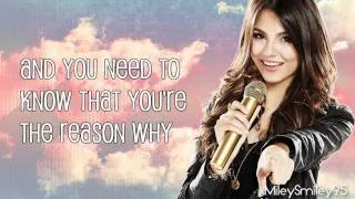 Victorious Cast ft. Victoria Justice - You're The Reason (Acoustic) (with lyrics)
