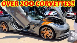 Huge All Corvette Car Show!! Lone Star Corvette Classic