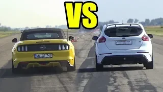 FORD FOCUS RS vs FORD MUSTANG GT  🚀SOUND BATTLE🚀