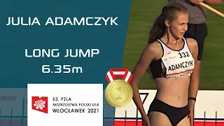 JULIA ADAMCZYK | 𝙇𝙊𝙉𝙂 𝙅𝙐𝙈𝙋 ♀️ | U18 🇵🇱 ATHLETICS CHAMPIONSHIPS - WŁOCŁAWEK 2021 #longjump