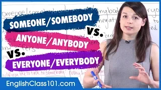 Indefinite Pronouns: someone/anyone/everyone - Basic English Grammar