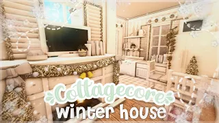 Cottagecore Aesthetic Winter One Story House I Speedbuild & Tour - iTapixca Builds