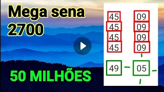 Mega sena 2700 - análises e observações com os últimos sorteios, dezenas 5 mais forte para sair