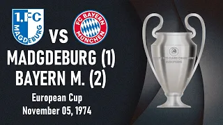 Magdeburg vs Bayern Munich - European Cup 1974-1975 Round of 16, 2nd leg - Full match