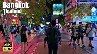 Evening Walk from Siam Square to CentralWorld - Bangkok Downtown 2023 [4K HDR]