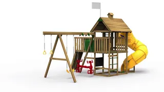 Swing Set PS 73831 Playstar All Pro Gold Factory Built Swing Set available at KidzPlaysets.com