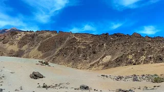 У вулкана Тейде, Teide, на высоте 2300 м, марсианские пейзажи, Тенерифе, Tenerife, Spain