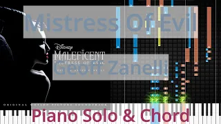 🎹Mistress Of Evil, Solo & Chord, Geoff Zanelli, Synthesia Piano