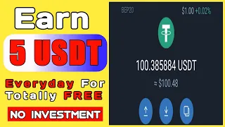 Earn 5 USDT For Free Everyday (No Investment) - Best Site To Get Free USDT In 2022 #usdt #freeusdt