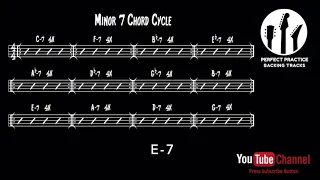 Minor 7 Chords in all 12 Keys / Cycle of Fourths Jazz Swing Backing Track