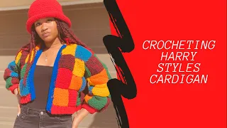 I Crocheted The $1900 Harry Styles Cardigan | Crochet With Me Ep. 2