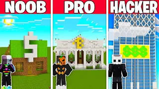 NOOB vs PRO vs HACKER: BANKA SOYGUNU YAPI KAPIŞMASI! - Minecraft