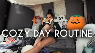 Cozy Day Routine | Fall baking , self care & Reading