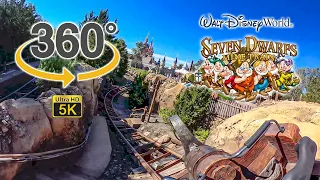 VR 360 5K Seven Dwarfs Mine Train On Ride Front Seat POV Magic Kingdom  Walt Disney World 2021 09 29