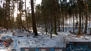 40 minute uncut Winter MTB Trail Fat Burning Indoor Cycling Workout 🚵‍♀️🥶😎💨