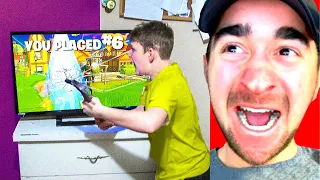 ANGRIEST Fortnite Rages.. (kid breaks TV)