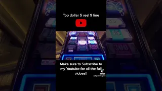 Top Dollar 5 reel 9 line #slotmachine #reelslots #lasvegas #oldschool #slots #subscribe #casino