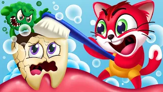 Yes Yes BRUSH YOUR TEETH SONG  🦷 - Learn good habit for Kids - Bowbow Nursery Rhymes