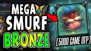 MY 5000 GAME HEIMERDINGER VISITS BRONZE 4! DIAMOND HEIMERDINGER VS BRONZE ELO! - League of Legends