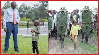 WHAT A MOMENT! President Ruto finally takes the young boy he met in Makueni on a tour of State House