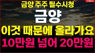 금양 "이 것 때문에 주가 올라가요" 10만원 넘어 20만원 갑니다, 금양 주주 필수시청! 리튬 금양주가 금양주가전망 박순혁 박순혁이사 에코프로 에코프로비엠 서정덕tv