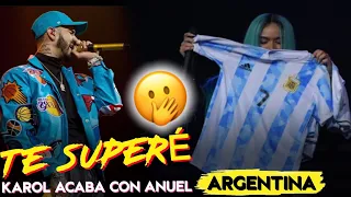 Karol G en Argentina Acaba Anuel AA. Dice lo Superó, Fans le dan Sorpresa. Llora junto a Él Pájaro