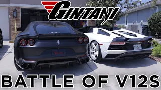 Battle Of The V12s: Ferrari 812 Superfast VS Lamborghini Aventador!