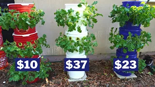 $10 Hydroponic Tower Garden Cheap & Easy