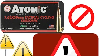 ‼️WATCH BEFORE BUYING Atomic 7.62x39mm 220 Grain Hollow Point Tactical Cycling Subsonic Ammunition