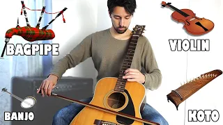 Instruments imitations on guitar