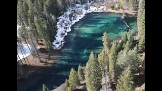 Wood River blue pool down to the first bridge