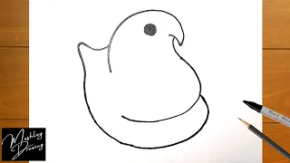How to Draw an Easter Peeps Chick Easy