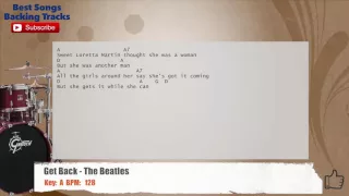 🥁 Get Back - The Beatles Drums Backing Track with chords and lyrics