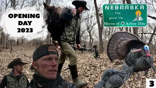 Opening Day HEADSHOT in Nebraska, Gobblers Everywhere | Spring 2023 | Bowhunting Turkeys |