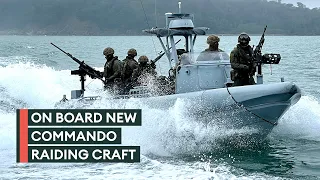 Royal Marines' faster and more agile Commando Raiding Craft in action
