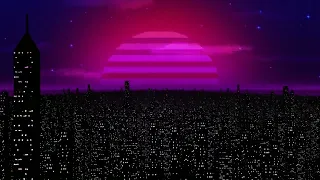 RETRO CITY - Synth wave  VJ Loop Seamless 4K