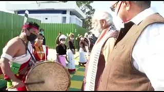 Prime Minister play Rongmei traditional drum