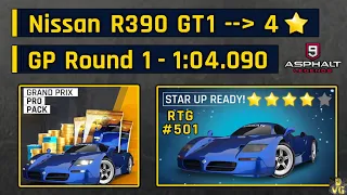 Asphalt 9 | Nissan R390 GT1 to 4 stars & Grand Prix Round 1 | RTG #501