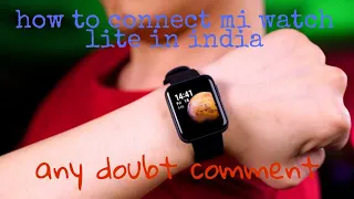 how to connect mi watch lite in india